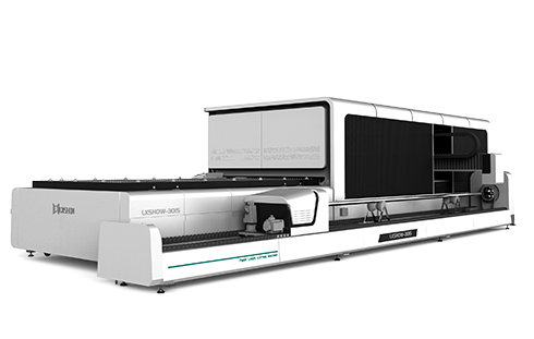 大包围交换平台式金属板 圆方管光纤激光切割机LXF1530R